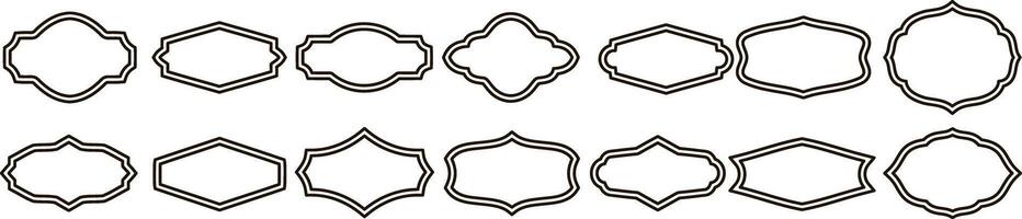 Sketch badge icon Frame border illustration vector