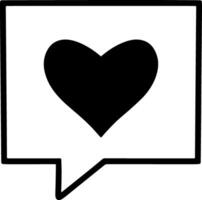 Doodle chat icon heart Hand drwn Speech symbol Stencil vector