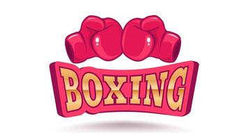 vintage emblem for boxing with gloves. Emblem for boxing. vector