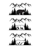 Bear Silhouette design vector