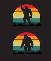 Bigfoot Silhouette design vector