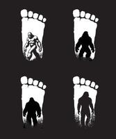 Bigfoot Silhouette design vector