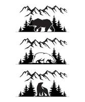 Bear Silhouette design vector