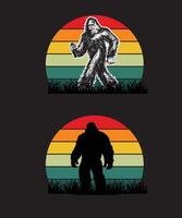 Bigfoot Silhouette design vector