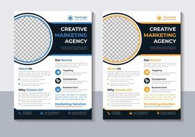 Creative Corporate Flyer Design Template, Marketing, layout, Annual Report, Free vector