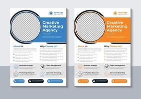 Modern Creative Flyer Design Template, Marketing, layout, Annual Report, Poster, Free vector