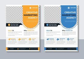 Creative Corporate Flyer Design Template, Marketing, layout, Annual Report, Free vector