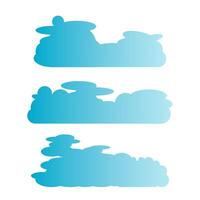 set of clouds illustration vector