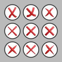 A set of crosses for marking, for use in graphic design vector