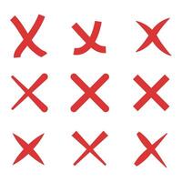 A set of crosses for marking, for use in graphic design vector