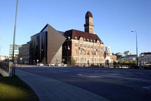 The modern center and the historic center of the city. photo