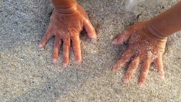 photos of my hands in the sea water