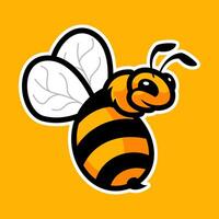 abeja dibujos animados personaje mascota logo vector