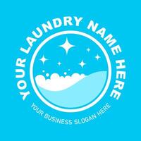 LAUNDRY SIMPLE LOGO DESIGN TEMPLATE vector