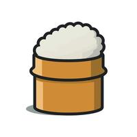 rice bowl box with simple vector