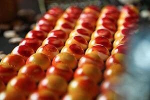 Close Up of Assorted Food on a Conveyor Belt photo