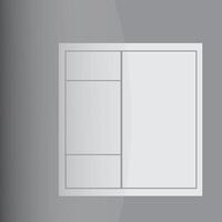 box window effect overlay shadow vector