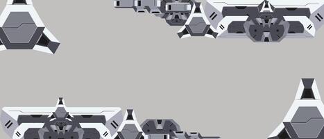 Mecha tecnology robotic banner vector