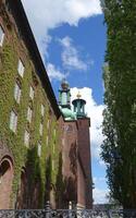 Stockholm, Sweden, 11 June 2022 A glimpse of one of the historic buildings in the center photo