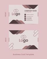 Creative and Clean Double-sided Business Card Template. And Illustration Design. vector