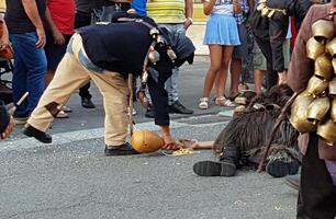 ancient rites, masks and traditions in Sardinia. photo