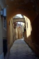 Sant'agata de Goti, Italy, Europe - July 21, 2019. alleys and arcades in the historic center photo