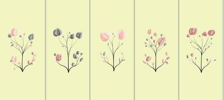 Watercolor Flowers Background Image vector