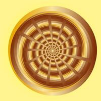 3d illustration multicolored background in shades of fire brown, orange geometric composition formed by concentric circles in target with depth effect for canvas prints fabrics furniture and tiles vector