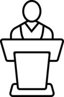 Man at Podium Icon vector