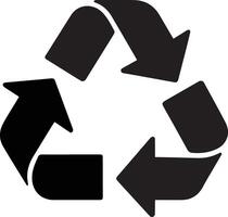 Recycle Symbol Silhouette vector