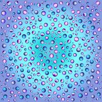 Seamless rainbow pattern of bright soap bubbles, drops, bubbles and balls on a gradient background, illustration for any design vector