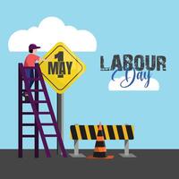 international labour day 1st may illustration vector