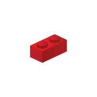 Block Brick with two studs art illustration design isometric free editable vector