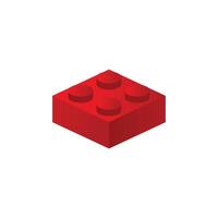 Block Brick with four studs art illustration design isometric free editable vector