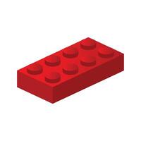 Block Brick with eight studs art illustration design isometric free editable vector