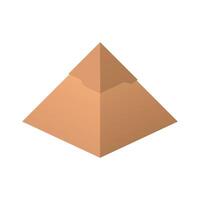 Pyramid isometric flat design simple art illustration free editable vector