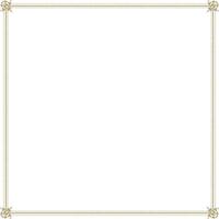 a gold and white picture frame with a gold border. vector