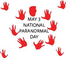 nacional paranormal día vector