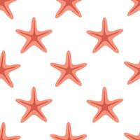 Seamless pattern with starfishes. Summer seamless pattern vector