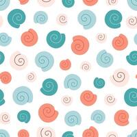 Seamless pattern with sea shells. Summer seamless pattern vector