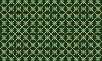 Seamless Flower Pattern Islamic Background in Green vector