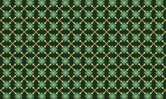 Seamless Flower Pattern Islamic Background in Green vector