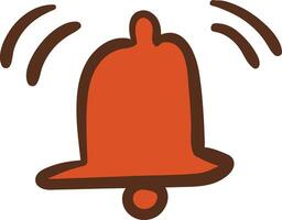 Icon Bell Notification Orange Color With Vibrate vector