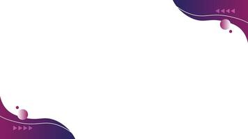 Abstract white background curved purple frame for text space vector