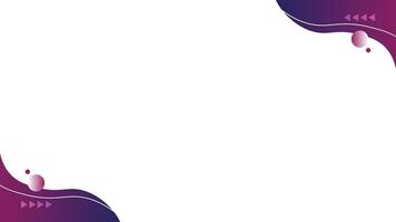 Abstract white background curved purple frame for text space vector