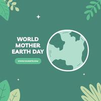 World Mother Earth Day Flat Illustration vector