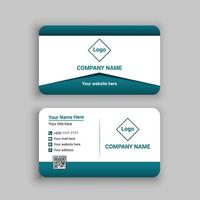 business card sea green color vector