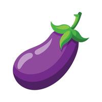 Illustration of Aubergine on White vector