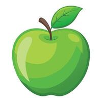 Illustration of Green Apple on White vector