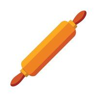 Illustration of Wooden Rolling Pin on White vector